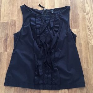 Ann Taylor black Ruffle blouse